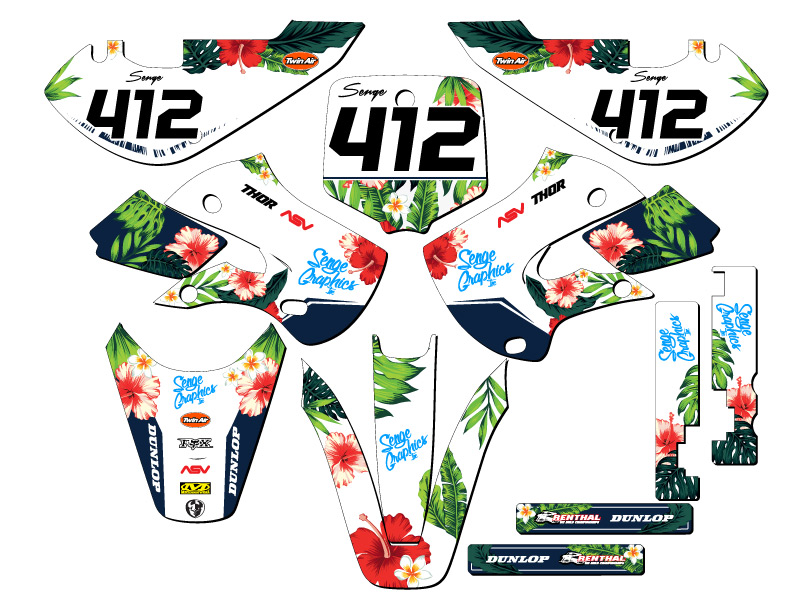 Kit de Gráficos Senge Blanco Todos los Años RM 65 TROPICAL Compatible con Suzuki - Imagen 5 de 10