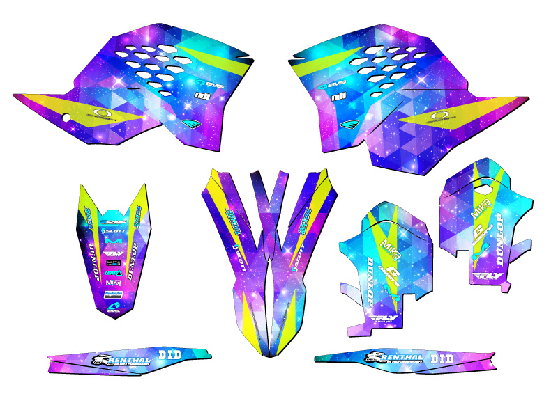 2008-2011 EXC SPACE KADET Galaxy Senge Graphics Kit Compatible with KTM - Picture 2 of 10