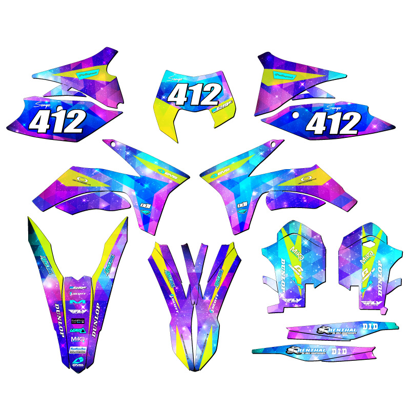 Kit de gráficos EXC SPACE KADET Galaxy Senge 2012-2013 compatible con KTM - Imagen 8 de 10