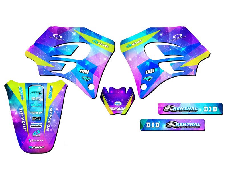 1998-2001 SX 65 SPACE KADET Galaxy Senge Kit gráfico Compatible con KTM - Imagen 2 de 10