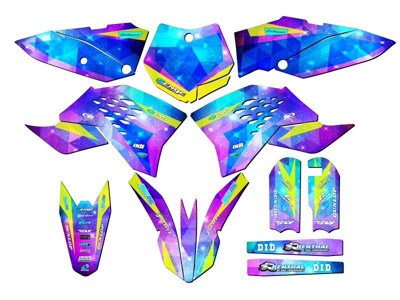 2009-2015 SX 65 SPACE KADET Galaxy Senge Graphics Kit Compatible with KTM - Picture 5 of 10