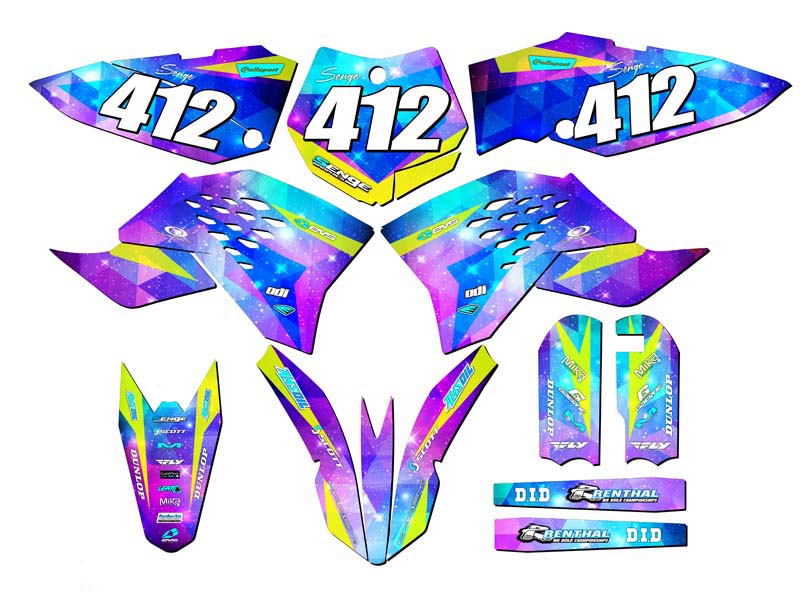 2009-2015 SX 65 SPACE KADET Galaxy Senge Graphics Kit Compatible with KTM - Picture 8 of 10