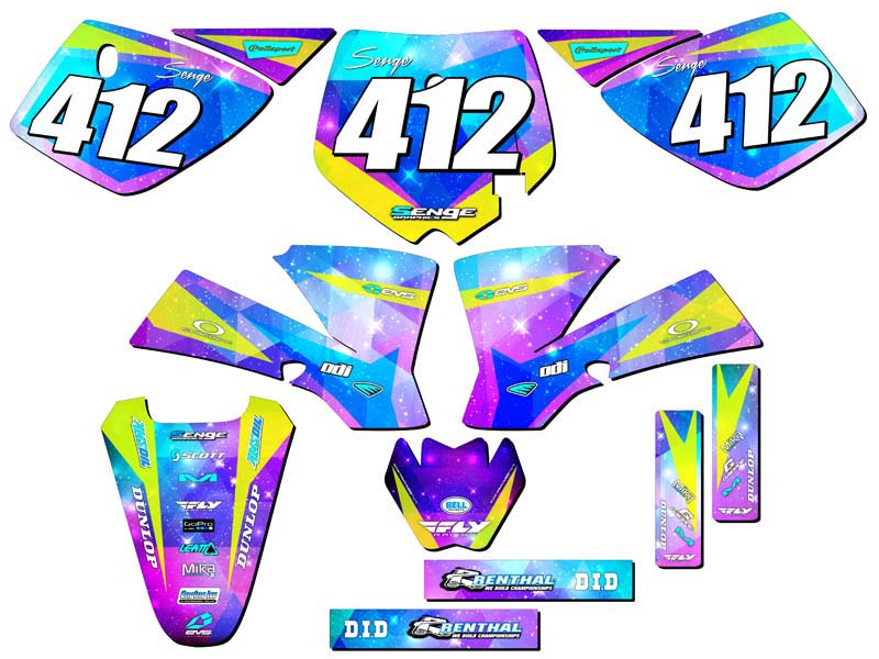 2002-2008 SX 50 SPACE KADET Galaxy Senge Graphics Kit Compatible with KTM - Picture 8 of 10