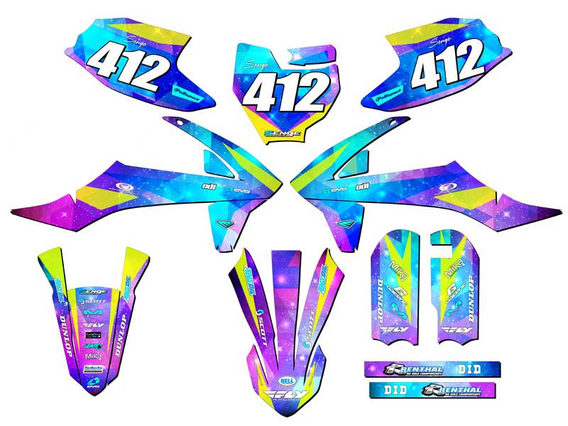 2016-2018 SX 50 SPACE KADET Galaxy Senge Graphics Kit Compatible with KTM - Picture 8 of 10