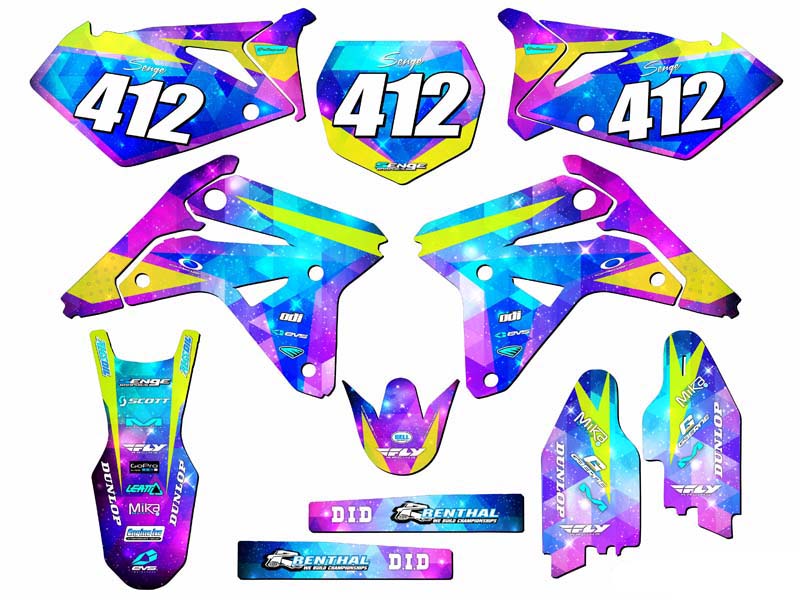 Kit de gráficos RMZ 450 SPACE KADET Galaxy Senge 2007 compatible con Suzuki - Imagen 8 de 10