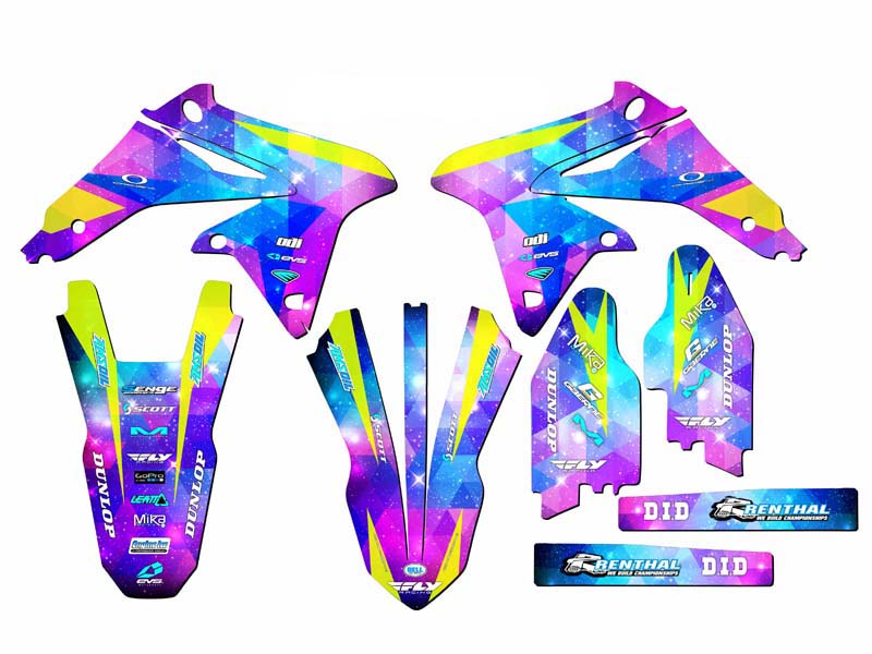 2008-2017 RMZ 450 SPACE KADET Galaxy Senge Graphics Kit Compatible with Suzuki - Picture 2 of 10
