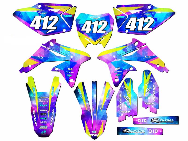 2008-2017 RMZ 450 SPACE KADET Galaxy Senge Graphics Kit Compatible with Suzuki - Picture 8 of 10