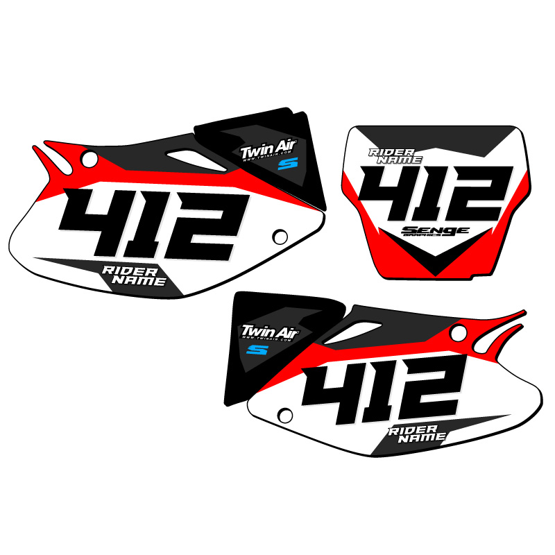 CRF 450 R SG63 Custom MX Number Plates Senge Graphics Kit Compatible with Honda - Picture 2 of 25