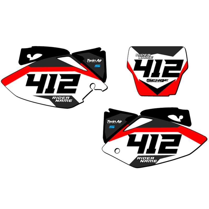 CRF 450 R SG63 Custom MX Number Plates Senge Graphics Kit Compatible with Honda - Picture 5 of 25