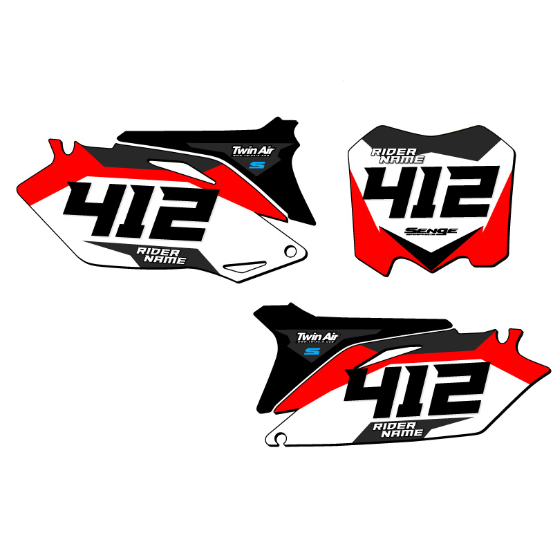 CRF 450 R SG63 Custom MX Number Plates Senge Graphics Kit Compatible with Honda - Picture 11 of 25