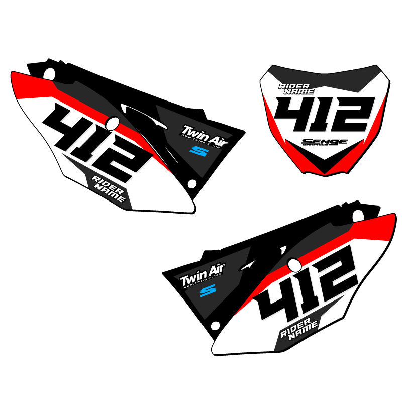 CRF 450 R SG63 Custom MX Number Plates Senge Graphics Kit Compatible with Honda - Picture 17 of 25