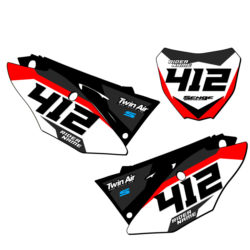 CRF 450 R SG63 Custom MX Number Plates Senge Graphics Kit Compatible with Honda - Picture 20 of 25