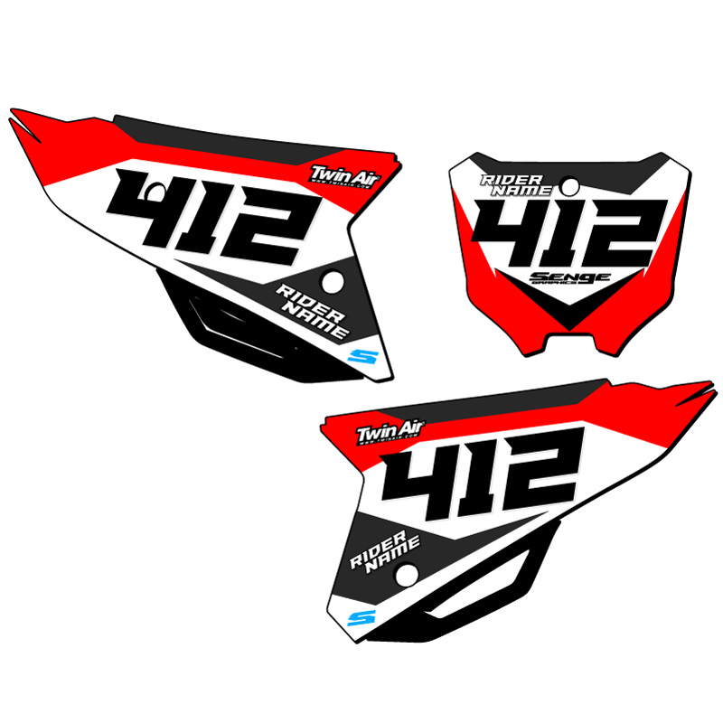 CRF 450 R SG63 Custom MX Number Plates Senge Graphics Kit Compatible with Honda - Picture 23 of 25