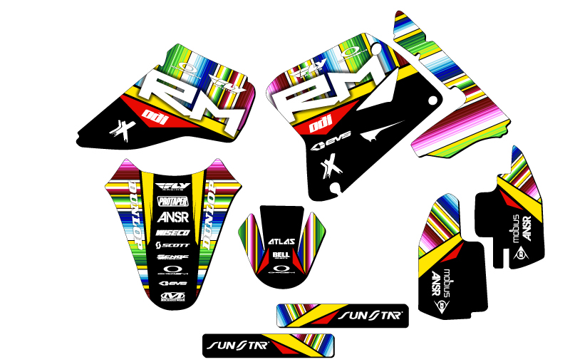 Kit de gráficos Senge RM 85 SERAPE 2001-2004 compatible con Suzuki - Imagen 8 de 10