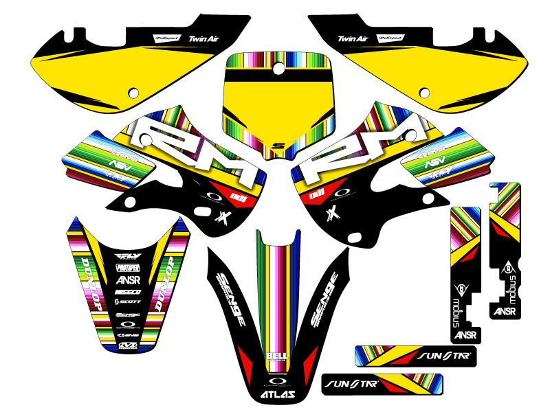 Kit de Gráficos Senge Negro Todos los Años RM 65 SERAPE Compatible con Suzuki - Imagen 2 de 10