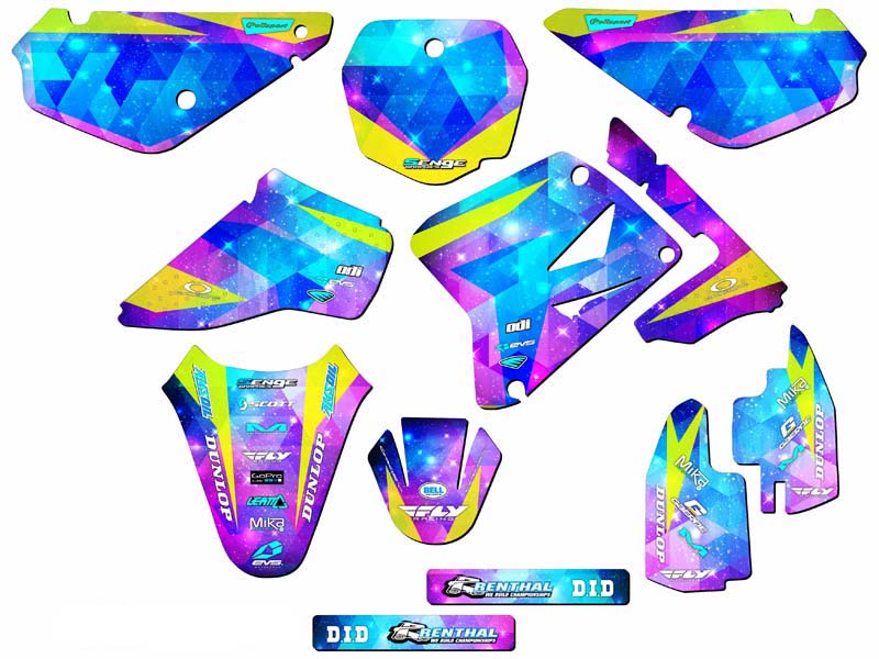 2001-2004 RM 85 SPACE KADET Galaxy Senge Graphics Kit Compatible with Suzuki - Picture 5 of 10