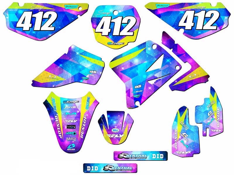 2001-2004 RM 85 SPACE KADET Galaxy Senge Graphics Kit Compatible with Suzuki - Picture 8 of 10