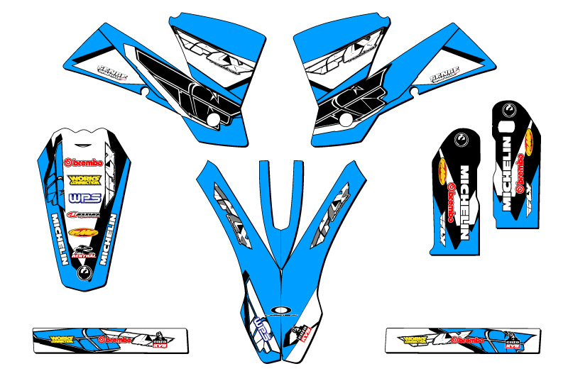 2003 EXC 13 FLY Sky Blue Senge Graphics Kit Compatible with KTM - Bild 2 von 10