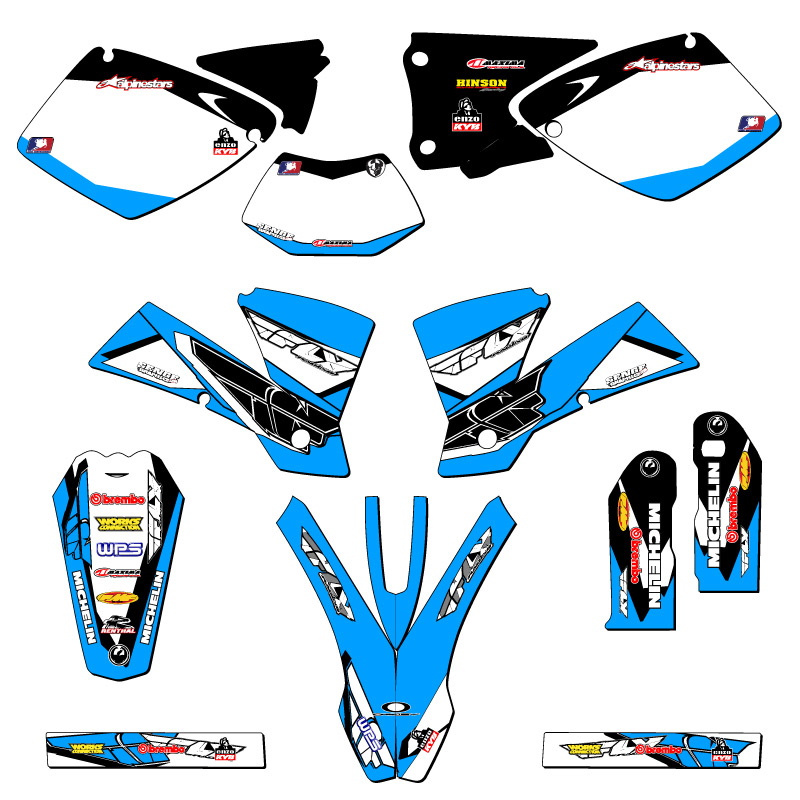 2003 EXC 13 FLY Sky Blue Senge Graphics Kit Compatible with KTM - Bild 5 von 10