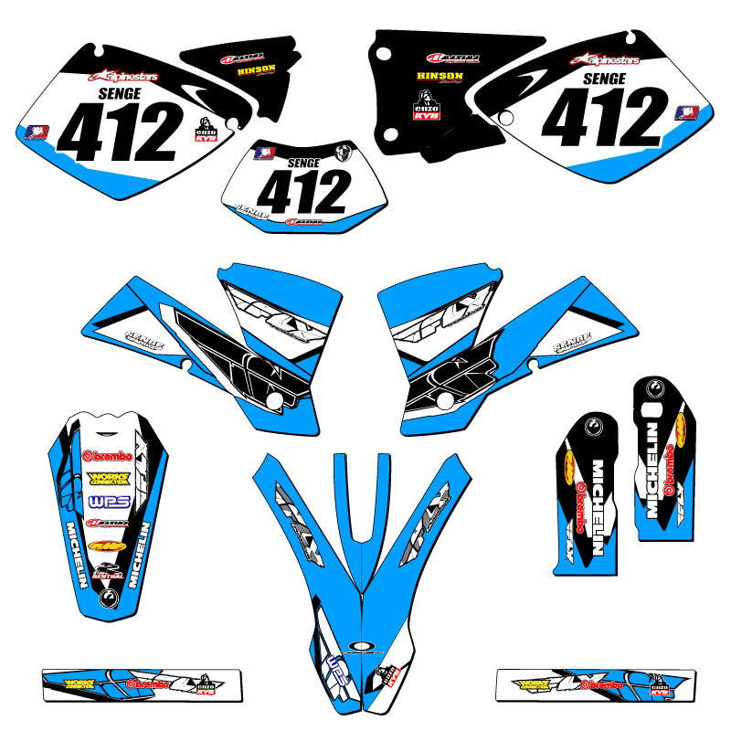 2003 EXC 13 FLY Sky Blue Senge Graphics Kit Compatible with KTM - Bild 8 von 10