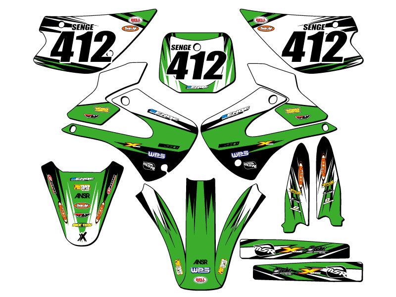 2001-2013 w/ UFO FENDERS KX 85 VELOCITY Green Senge Graphics Kit Compatible - Picture 8 of 10