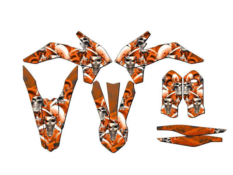 2016 EXC-F JESTER Orange Senge Graphics Kit Compatible with KTM - Picture 2 of 10