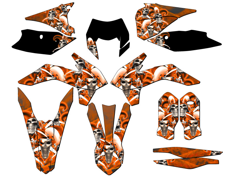 2016 EXC-F JESTER Orange Senge Graphics Kit Compatible with KTM - Picture 5 of 10