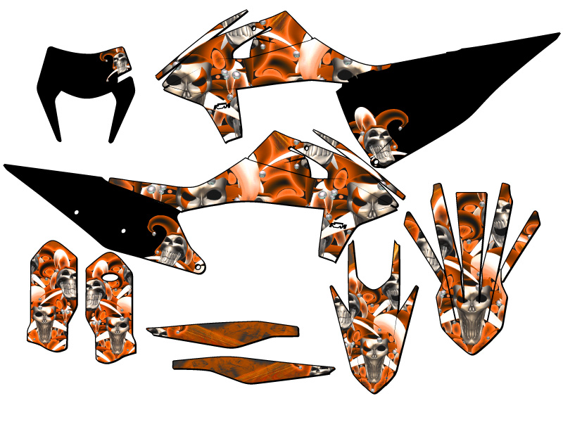 2020-2023 EXC-F JESTER Orange Senge Graphics Kit Compatible with KTM - Foto 5 di 10