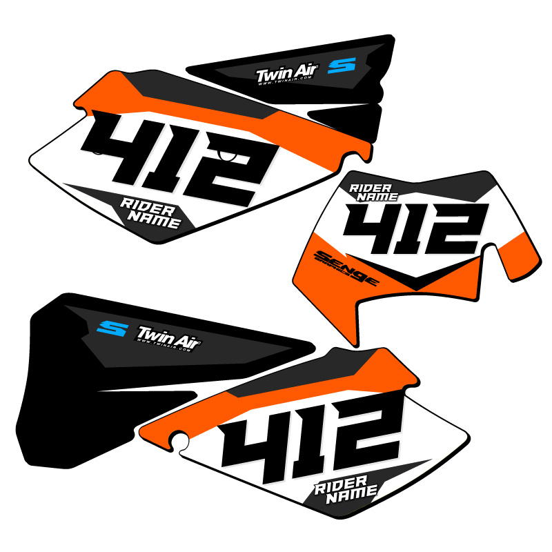 XC SG63 Custom MX Number Plates Senge Graphics Kit Compatible with KTM - Picture 2 of 28