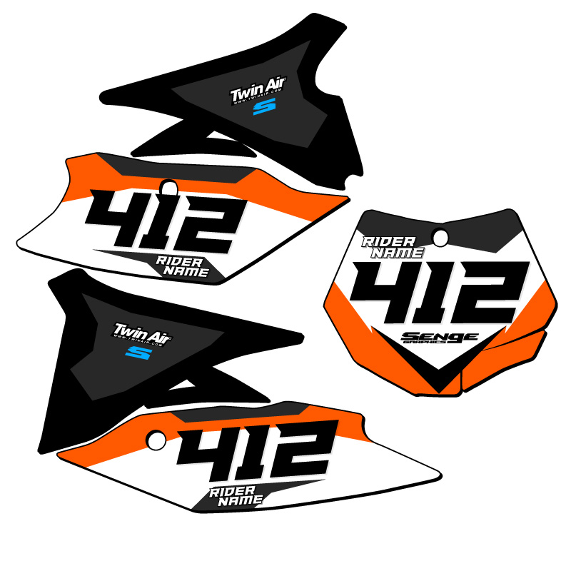 XC SG63 Custom MX Number Plates Senge Graphics Kit Compatible with KTM - Picture 8 of 28