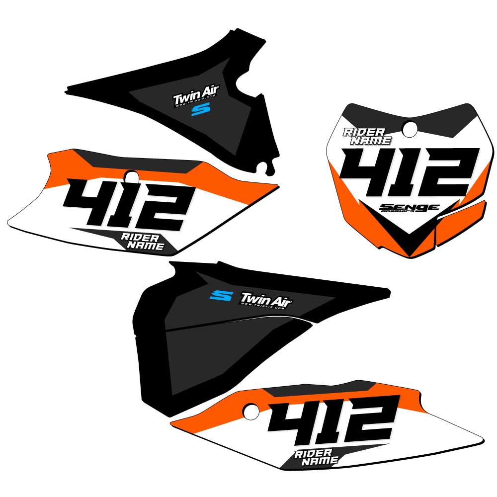 XC SG63 Custom MX Number Plates Senge Graphics Kit Compatible with KTM - Picture 11 of 28
