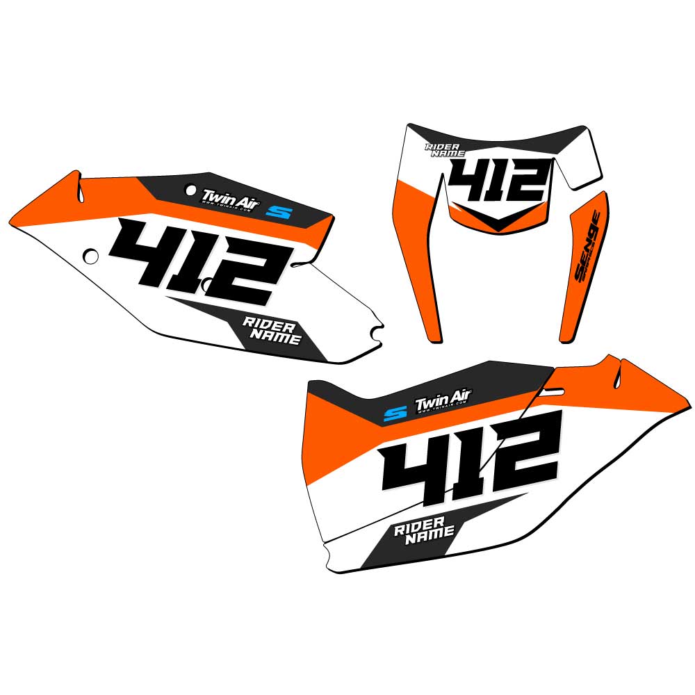 XC SG63 Custom MX Number Plates Senge Graphics Kit Compatible with KTM - Picture 14 of 28
