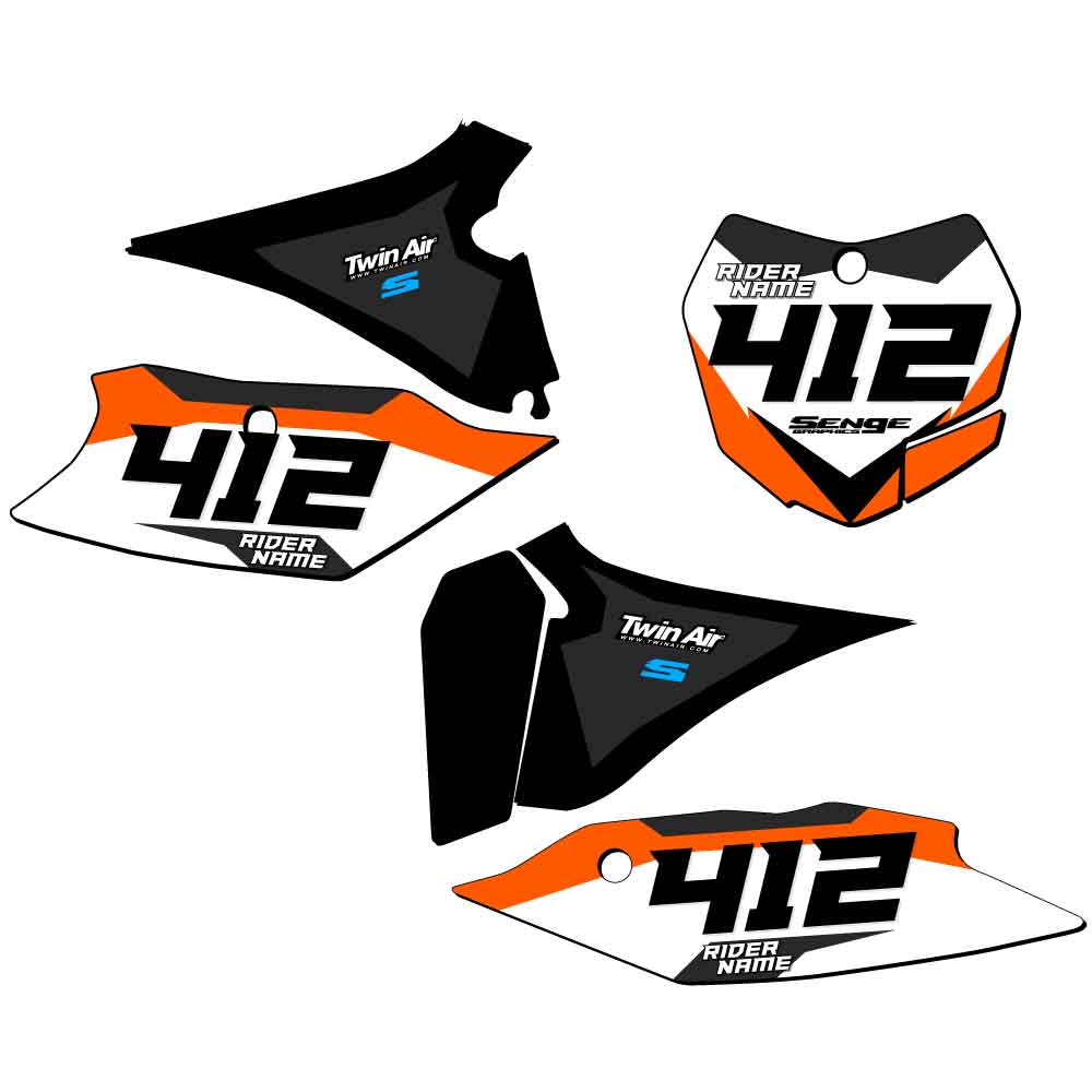 XC SG63 Custom MX Number Plates Senge Graphics Kit Compatible with KTM - Picture 17 of 28