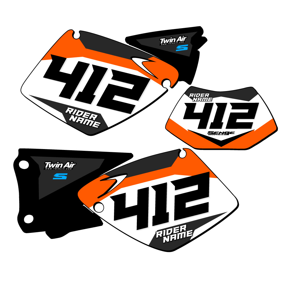 EXC SG63 Custom MX Number Plates Senge Graphics Kit Compatible with KTM - Picture 5 of 37