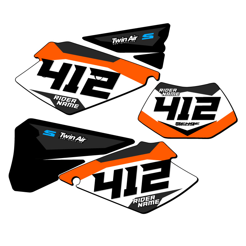 EXC SG63 Custom MX Number Plates Senge Graphics Kit Compatible with KTM - Picture 11 of 37