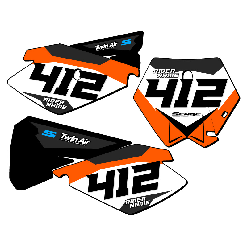 SX 105 SG63 Custom MX Number Plates Senge Graphics Kit Compatible with KTM - Picture 2 of 13