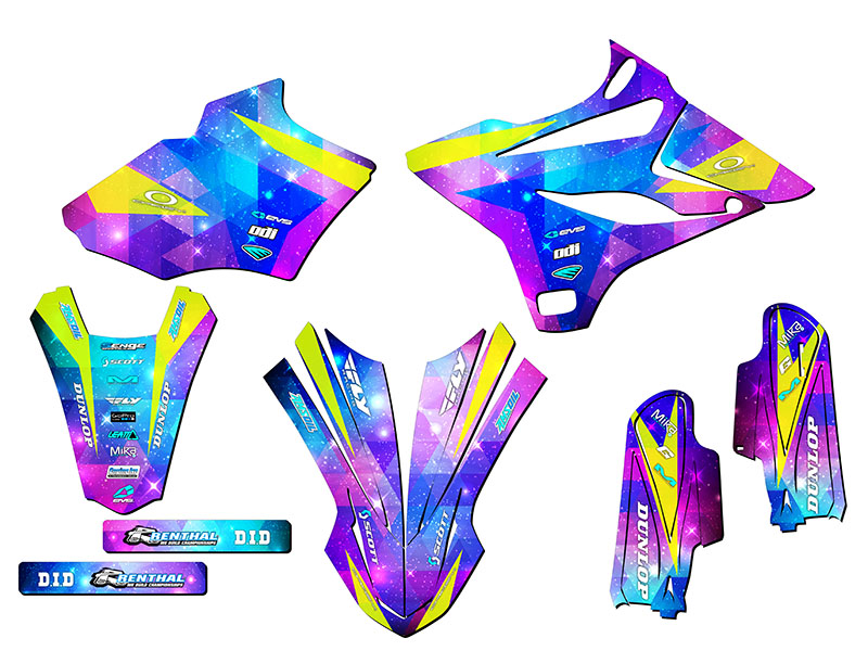 Kit de gráficos YZ 85 SPACE KADET Galaxy Senge 2019-2021 compatible con Yamaha - Imagen 2 de 10
