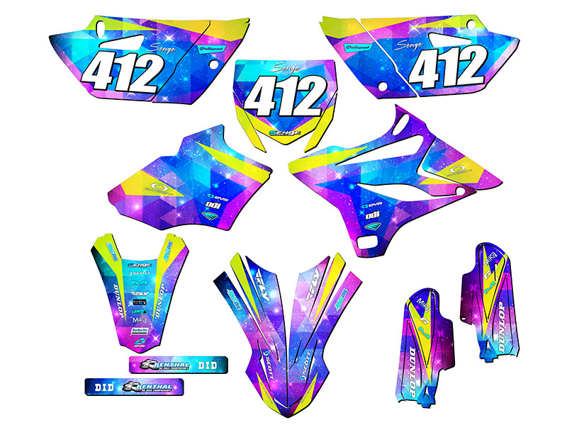 Kit de gráficos YZ 85 SPACE KADET Galaxy Senge 2019-2021 compatible con Yamaha - Imagen 8 de 10