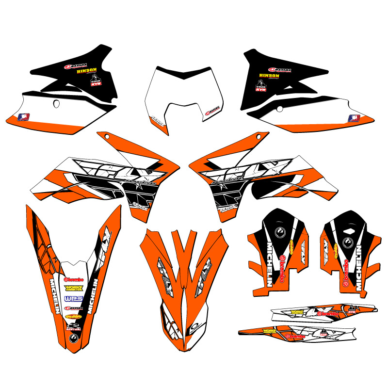 2012-2013 EXC 13 FLY Orange Senge Graphics Kit Compatible with KTM - Picture 5 of 10