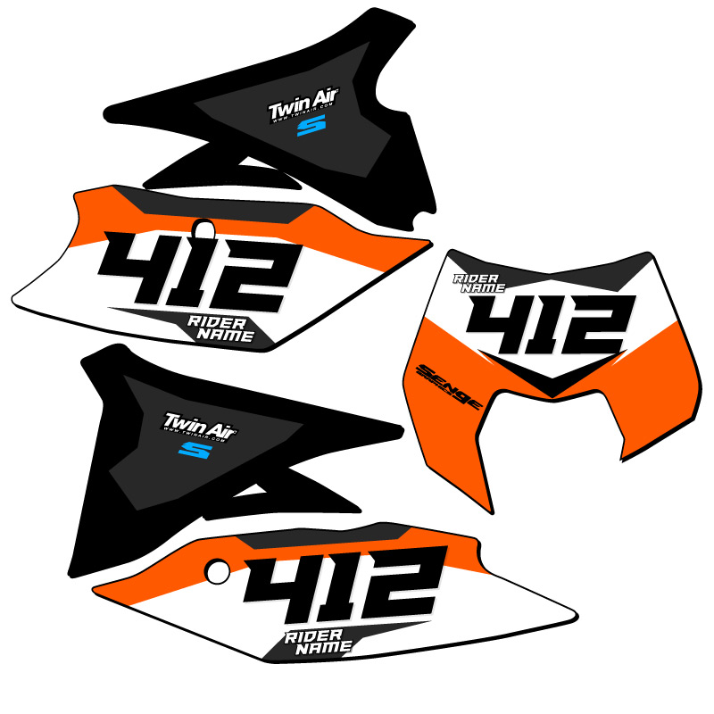 XCF-W SG63 Custom MX Number Plates Senge Graphics Kit Compatible with KTM - Picture 14 of 22