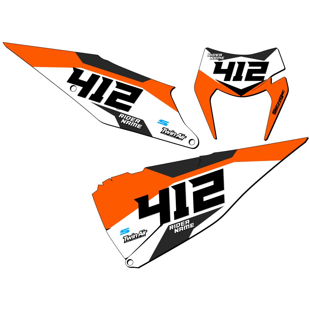 XCF-W SG63 Custom MX Number Plates Senge Graphics Kit Compatible with KTM - Picture 17 of 22