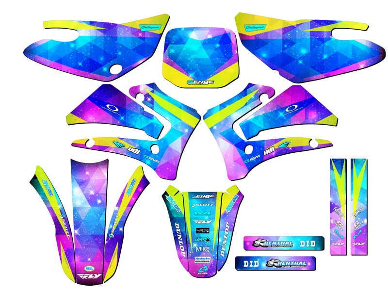 2000-2007 TTR 125 SPACE KADET Galaxy Senge Graphics Kit Compatible with Yamaha - Picture 5 of 10