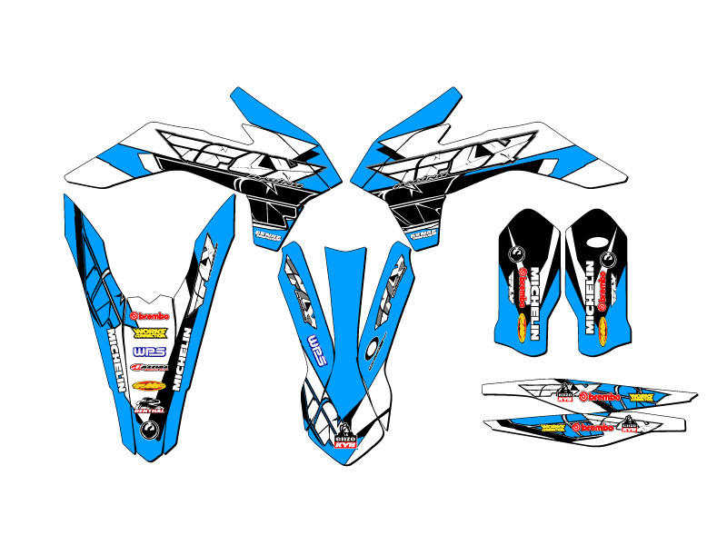 2016 EXC-F 13 FLY Sky Blue Senge Graphics Kit Compatible with KTM - Picture 2 of 10