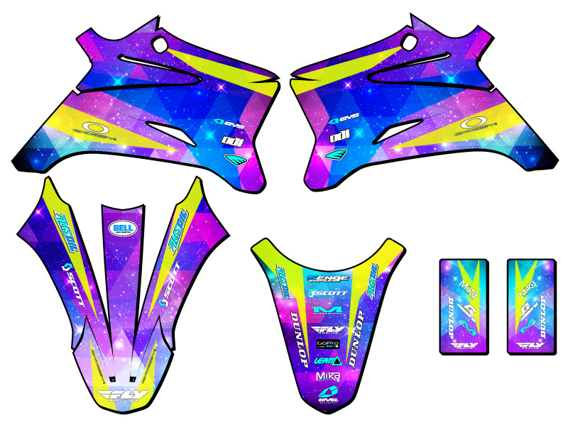2008-2022 TTR 110 SPACE KADET Galaxy Senge Graphics Kit Compatible with Yamaha - Picture 2 of 10