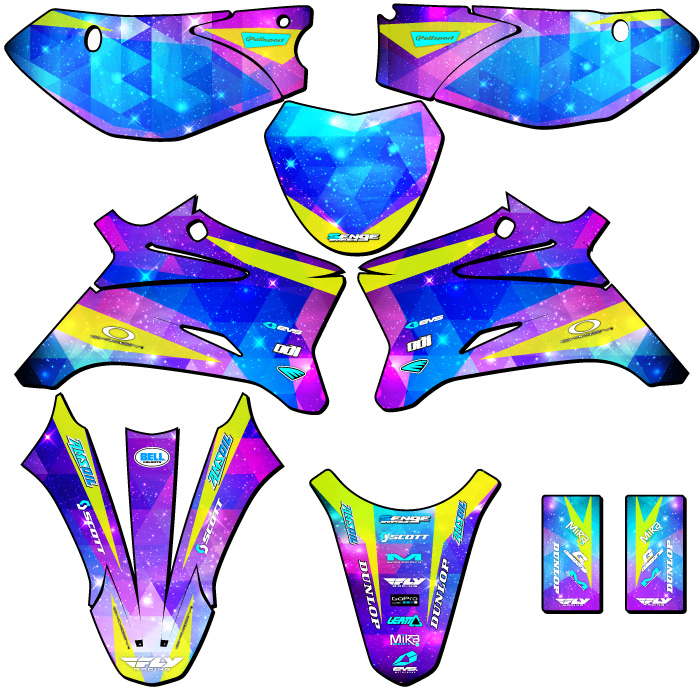 2008-2022 TTR 110 SPACE KADET Galaxy Senge Graphics Kit Compatible with Yamaha - Picture 5 of 10