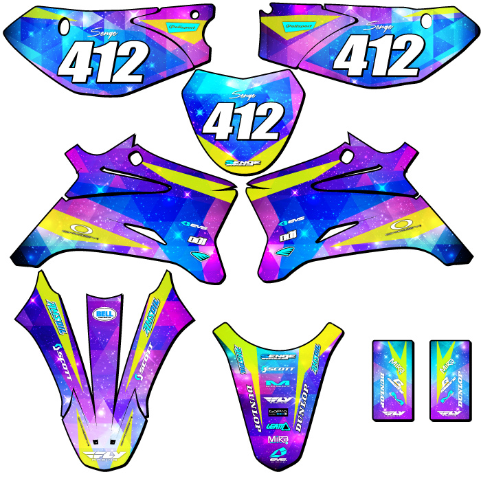 2008-2022 TTR 110 SPACE KADET Galaxy Senge Graphics Kit Compatible with Yamaha - Picture 8 of 10