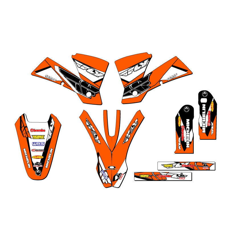 2003 MXC 13 FLY Orange Senge Graphics Kit Compatible with KTM - Imagen 2 de 10