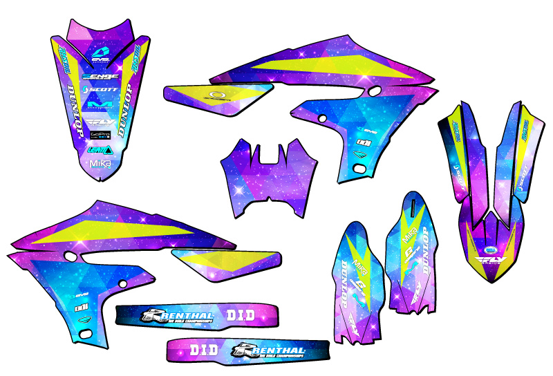 2019-2022 se adapta a CYCRA POWERFLOW YZ 250 F 4 TIEMPOS SPACE KADET Galaxy Senge - Imagen 2 de 10