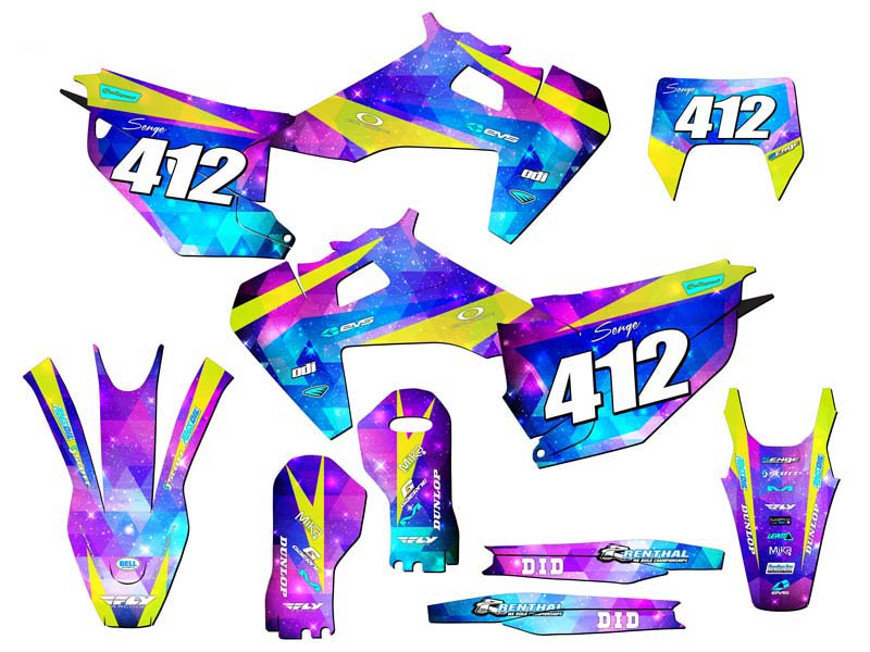 Kit de gráficos TE SPACE KADET Galaxy Senge 2020-2023 compatible con Husqvarna - Imagen 8 de 10