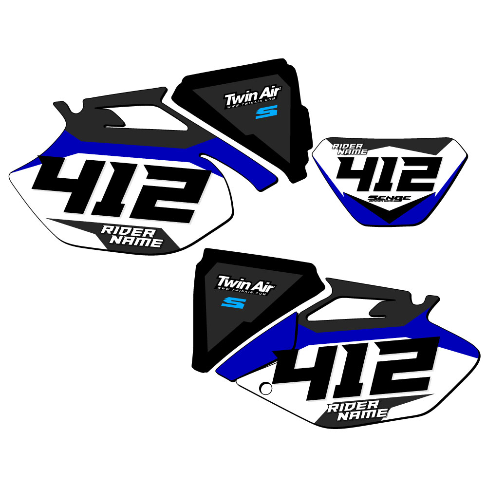WR 250 F SG63 Custom MX Number Plates Senge Graphics Kit Compatible with Yamaha